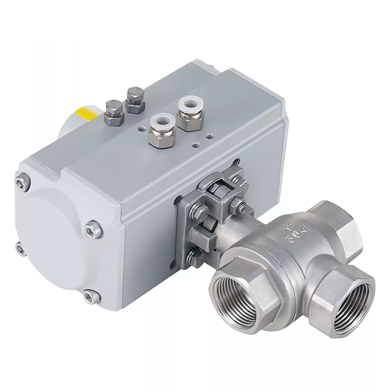 Pneumatic 3-way Ball Valve